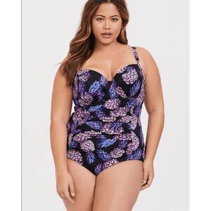 Torrid Purple Pineapple print bathing suit
